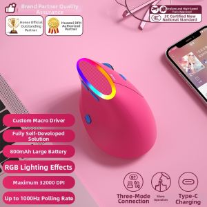 B.O.W | Ergonomic 3-Mode Vertical Mouse USB Charged Quiet Gaming Office