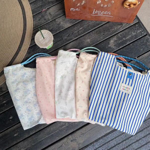 Canvas Bag Female Easiest for Match South Korea Embossed Cartoon Large Capacity Hand Holding Tote Shopping for Work Commuter Bag