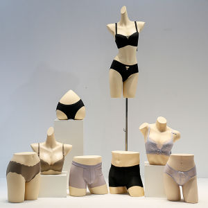 Modern Minimalist Adjustable Female Bra Underwear Mannequin Display Stand Half Body Gathered Plastic Props for Fashion Show