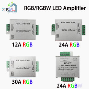 12V 24V Rb/rgbw ตัวควบคุมแอมป์แถบไฟ LED อะลูมิเนียม12A/24A/30A รีพีทเตอร์สำหรับเทปไฟ RGB RGBW RGBWW