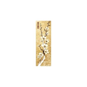 VIKAMA Golden Plum Branch Wall Tapestry Full Moon Stamp Chinese Luxury Scroll Art Home Decor Vintage Style Soft Durable Cozy