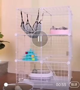 Chuồng mèo nuôi được nhiều bé mèo chuồng chó mèo đa năng - tặng búa dây rút