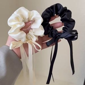 B01-3-13 ยางมัดผมโบว์ริบบิ้น เครื่องประดับผม สาวน่ารัก ทินิมอล อุปกรณ์เสริมสวย  พร้อมส่ง