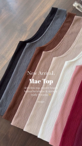 MAJA mae top basic top wanita top tanpa lengan