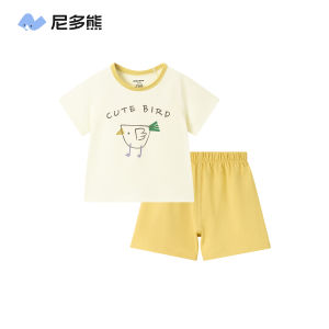 Pure Cotton Short Sleeve Home Clothes Set for Babies Boys And Girls Summer New Arrival Comfortable Breathable Sleepwear