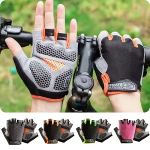 Mens Breathable Anti-slip Cycling Bicycle Gloves Half Finger Womens Gym Mitten Fitness Sport Training Fitness Gloves