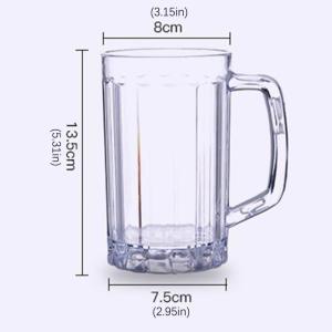 ⚑500ML Transparent Beer Mug Acrylic Plastic Unbreakable Milk Coffee Juice Water Cup Barware Drinkware For Home Party Bar Karaoke