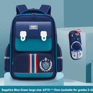 THREE ELEPHANTS【Collected by 11000 people】Fashion Kids School Bag Waterproof Light and Large Capacity Children’s School Backpacks for Grades 1-6 Spine Protection Load Reduction Primary Students School Bag
