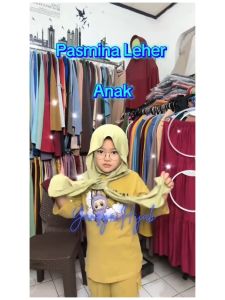 Pashmina Instan Inner Leher Anak Remaja 6 - 12 tahun Pasmina Jersey Ninja Oval 3 in 1 - Yansya Hijab