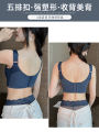 Huyan หรูหราเต็มถ้วย Bra ชุดสําหรับหญิงสาวนุ่มแหวนเหล็กพืช Florals รูปแบบ Anti-Sagging Bra ไม่มีแทรก. 