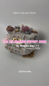 Tas Selempang Anak Perempuan Bunga Mutiara – Tas Mini Import Anak Bahan Lembut Lucu