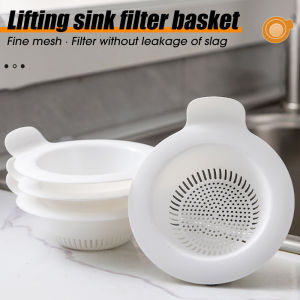 5Pcs Portable Sink Strainer Removable with Handle Kitchen Drain Basket Bathroom Anti-Clogging Mesh Hair Collector Kitchen Bathroom Accessories
