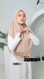 Bidang 48 | Tudung Sarung Aura Sulam 2 Layer | Batu Tabur | Instant | Ironless | Awning Scuba | Heavy Chiffon | Embroidery Women | Zurah | Hijab Diamond School