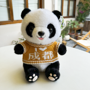 Chengdu Small Panda Doll HuaHua Seven Plush Toy Realistic Panda Souvenir Doll Cloth Doll Promotional Gift PP Cotton Filling