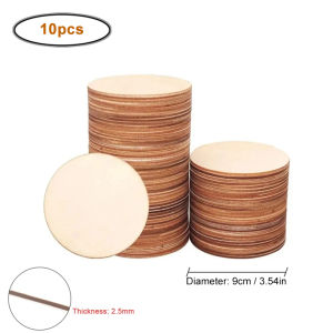 Mảnh Gỗ Tự Nhiên Chưa Hoàn Thiện 7/9/12/15cm Hình Tròn Trơn Để Làm Đồ Thủ Công Vẽ Tranh Trang Trí Nhà Cửa