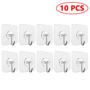 30 Móc Dán Trong Suốt Chịu Lực Cao Móc Hút Chân Không Đa Năng Dùng Cho Cửa Tường Nhà Bếp Phòng Tắm Chất Liệu PE