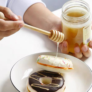 25/50/100Pcs WoodenHoney Sticks Dipper Honey Spoons Stirrer Stick for Honey Jar Dispense Drizzle Honey and Wedding Party Gift