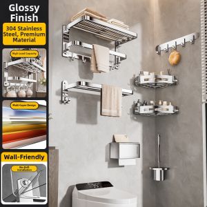 B&W | Stainless Steel 304 Non-Drilling Towel Rack