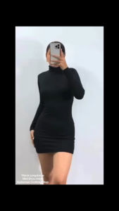 TNeck Midi Dress Longsleeve Adult | Midi Dress | Alphamale Clothing