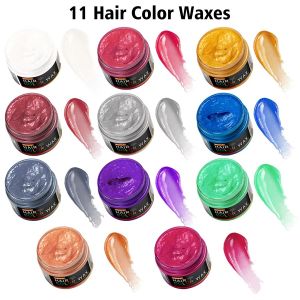 GOIPLE Hair Color Wax Men Women Fashion One-Time Temporary Styling Dye Cream Easy To Wash Hairs，Beard，Eyebrow Colored Hair Clay