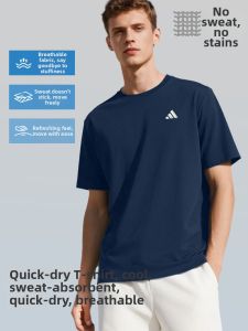 adidas | Breathable Comfortable Mens Summer Navy Short Sleeve Sportswear