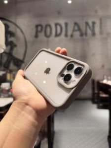 Applicable to Apple 15promax Minimalist Pure Color High Transparent Phone Case Iphone14pro/13 Drop-Resistant 12 Mens and Womens Protective Case 15pro Titanium Gray 13pro Silicone Soft Edging 14pm Fancy