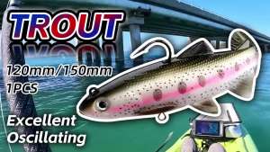 MEREDITH | MEREDITH Trout 12cm 15cm Head PVC Fishing Lures Swimming Artificial Baits T Tail Silicone Soft Lures Swimbait Wobblers