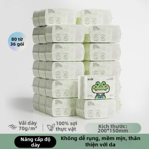 KUB | Khăn Lau Mặt Mềm Cho Bé Sơ Sinh 36 Gói