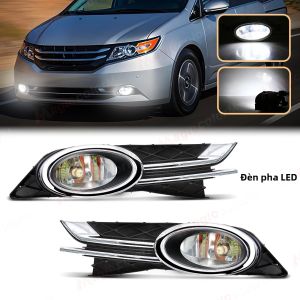 Honda Odyssey 2014-2017 Xe Ô Tô Cản Trước Đèn Sương Mù Halogen LED Bóng Đèn Trắng Chrome Bao Dây Công Tắc 12V Đèn Pha Hội