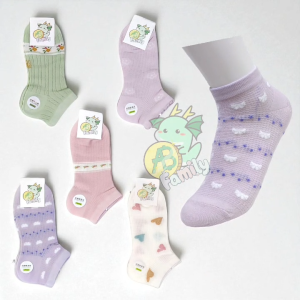 S1 [5PASANG] Kaus Kaki Wanita Cute Lucu Style Korea Pendek Semata Kaki