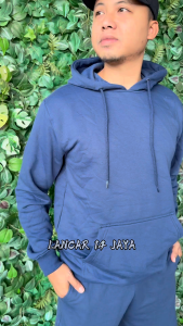 Hoodie Polos Baby Terry Pria Wanita Tebal M - XXL