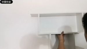 Solid Wood Wall-mounted no perforated Bookshelf Wall Cabinet Wall Cabinet Wall Wall Bedroom Partition Bookshelf Storage Rack Household Wall-mounted Partition Bedroom Storage Rack Living Room Wall Decoration