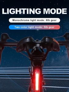 USB Rechargeable 100LM LED Bicycle Rear Taillight Waterproof Warning Lamp