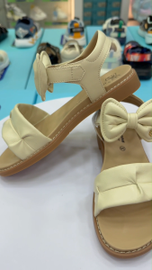 Dr.Kong Kids Sandals Total Contact Arch Support beige bow design (DK-1S20A2021AW)