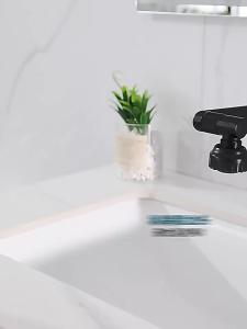 Bathroom Wash Basin Swivel Faucet with Flexible Arm Cold Hot Water for Household Sink Easy Install