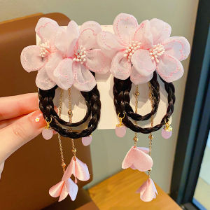 Traditional Hanfu Hair Accessories for Girls Floral Hairpins Ancient Style Childrens Clothing Accessories Hair Decorations