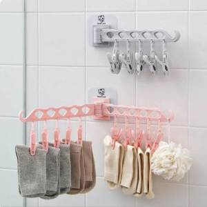 Imb.C207 Gantungan 10 Jepit Tempel Wall Drying Clip