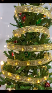 SG Specool® LED Christmas Tree Ribbon Lights Colorful String Lights Bouquet/Gift Box Wrapping Ribbon Lamp Christmas Decoration
