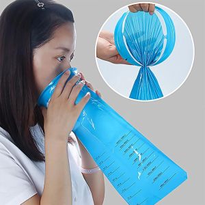 【Local Warehouse】【10 Pcs】1000ML Disposable Travel Car Airplane Motion Sickness Nausea Vomit Bag Vomit Bags Disposable Barf Bags Travel Motion Sickness Vomit Bags Morning Sickness Motion Sickness Cleaning Bag Portable Emergency Vomit Bag Waterproof Bag