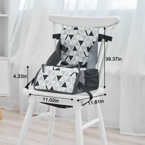 Travel Booster Seat| Portable High Chair for Dining Table| Compact Lightweight Travel Seat with Adjustable Straps|Toddlers Baby Kids Boys Girls