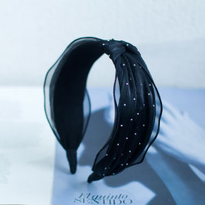 Summer Wide Edge Sweet Wood Ear Headband Female Hair Accessories Middle Knot Small Fragments of Hair New Style Women Headwear