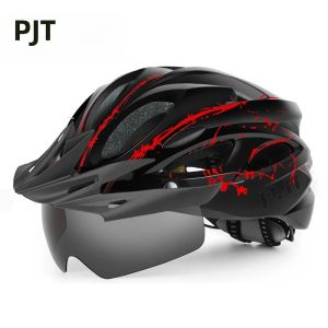 Mũ Bảo Hiểm Xe Đạp Dành Cho Người Lớn PJT Nhẹ Thoáng Khí Mũ Bảo Hiểm Xe Đạp 4 Trong 1 Có Tấm Che Nắng & Ống Kính Kính Có Thể Chuyển Đổi Dành Cho Nam