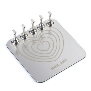 Giá Đỡ Móng 2 Trong 1 Để Vẽ Và Dán Móng Giá Đỡ Trưng Bày & Tập Luyện Hình Trái Tim Khay Trộn Màu Vẽ Móng