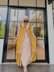 SET INNER DAN OUTER / DRESS KONDANGAN / GAMIS VIRAL 2024 / SET OUTER TERPISAH / BAJU PESTA BEST SELLER / DRESS WANITA KOREAN STYLE / GAMIS IBU-IBU MODEL SEKARANG