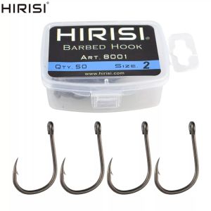 Hirisi Bộ 50 Thép Gai Phủ Cá Chép Móc Câu Cá Với Thiết Kế Tại Nhật Bản Được Làm Bằng Thép Carbon Cao Cấp 8001