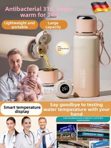 Bình Nước Pha Sữa Bé Có Hiển Thị Nhiệt Độ Dung Lượng Lớn Cách Nhiệt