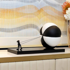 ลูกโป่งสีเหลืองแบบมินิมอลสไตล์อิตาลีสำหรับห้องเด็ก ตกแต่งห้องนั่งเล่น สไตล์โมเดิร์น อุปกรณ์ตกแต่งโต๊ะทำงาน งานฝีมือ