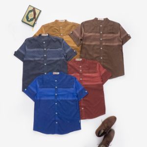 Mawar Fashion - Rasyid Kemeja Anak Laki Laki Model Koko