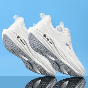 CVPAJ | Breathable Lightweight Soft Sole White Running Shoes