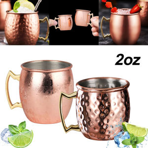 EG 60ml Cup Moscow Mule Mug Mini Moscow Mule Cup 304 Stainless Steel Cup Mug Copper Plating Stainless Steel Mug
